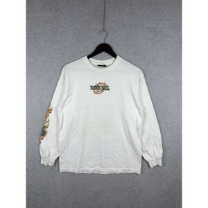 Ernie Ball Shirt Men M White Long Sleeve Guitar Music California Faded Y2K Flame